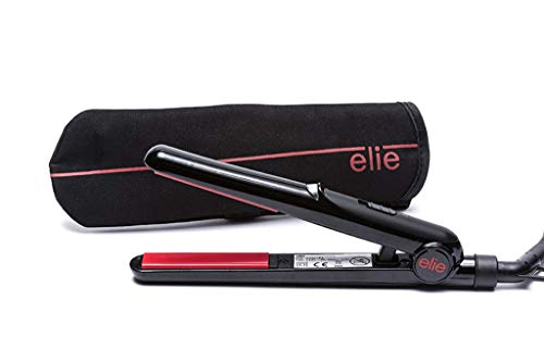 elie HS-039 Mini planchas del pelo de viaje, plancha alisadora cerámica con doble voltaje (Rojo)