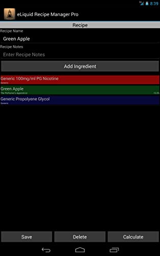 eLiquid Recipe Manager Lite