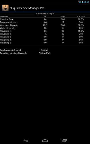 eLiquid Recipe Manager Lite