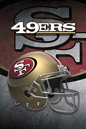 Elliot Dorothy San Francisco 49ers Helmet Modern Artwork Hand Painted Picture on Canvas for Office 18"x24", Unframed/Frameable