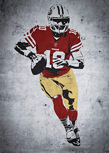 Elliot Dorothy San Francisco 49ers Jimmy Garoppolo 10 Wall Art for Bedroom Wall Decor for Home Kitchen Office Modern 24"x36", Unframed/Frameable