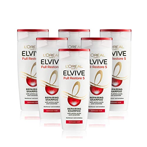 Elvive 5 full restore, champú revitalizante, pack de 6 - 400ml