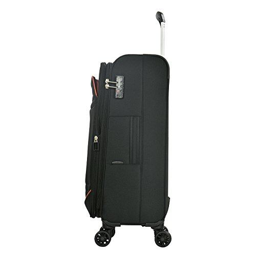 Eminent Maleta Cabina Barcelona 54cm 33L Ultra Ligera y Blanda Flexible con 4 Dobles Ruedas 360° Candado TSA & Mango telescópico Gris