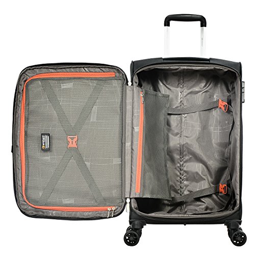 Eminent Maleta Cabina Barcelona 54cm 33L Ultra Ligera y Blanda Flexible con 4 Dobles Ruedas 360° Candado TSA & Mango telescópico Gris