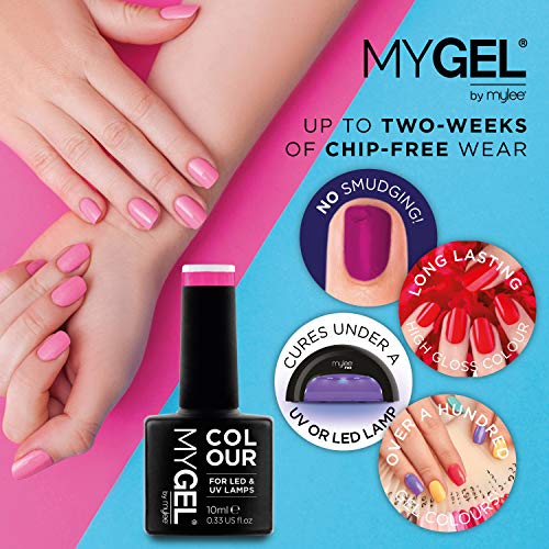 Esmalte de gel para uñas MyGel, de MYLEE (10ml) MG0146 – Sprinkles UV/LED Nail Art Manicure Pedicure para uso profesional en el salón y en el hogar - Larga duración y fácil de aplicar