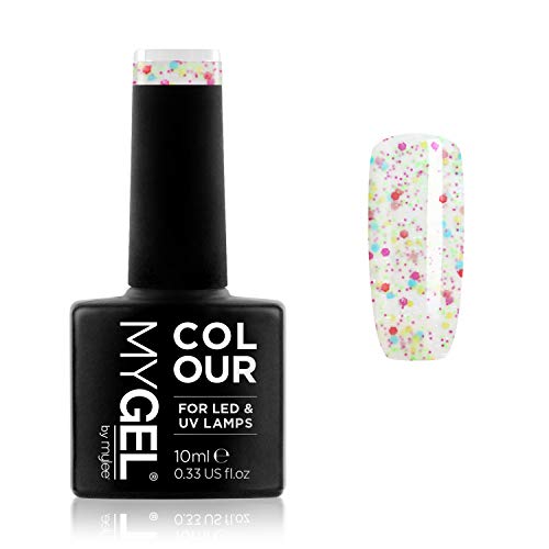 Esmalte de gel para uñas MyGel, de MYLEE (10ml) MG0146 – Sprinkles UV/LED Nail Art Manicure Pedicure para uso profesional en el salón y en el hogar - Larga duración y fácil de aplicar