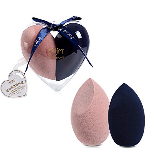 Esponja Maquillaje, SenPuSi 2 Piezas Latex-Free Microfibra Sponge Facial de Belleza Difuminado Perfecto De Maquillaje Para Bases, Polvo y Cremas