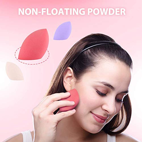 Esponja Maquillaje,3+1 Piezas Set de Esponjas de Maquillaje，Makeup Blender Beauty para Base de Maquillaje，Juego de maquillaje de belleza de licuadora de esponja de maquillaje profesional