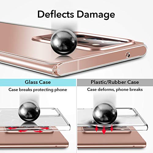 ESR Funda de Cristal Templado para Samsung Note 20 Ultra 5G[Funda Cristal Templado 9H] [Resistente Arañazos][Marco TPU Flexible][Funda Protectora para Samsung Note 20 Ultra 5G][Transparente]