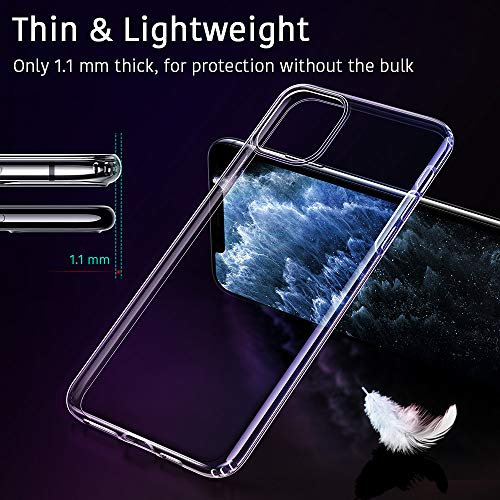 ESR Funda Transparente para iPhone 11 Pro MAX, Carcasa Protectora de iPhone XI con Suave TPU, Funda Delgada de Suave Silicona para iPhone Pro MAX 6,5” (2019). Transparente Serie Essential Zero.