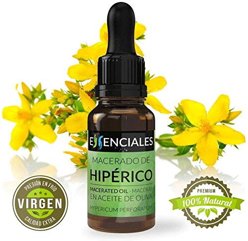 Essenciales - Hierba de San Juan (Aceite de Hipérico Macerado en Oliva), 100% NATURAL, 30 ml | Macerado Hypericum Perforatum