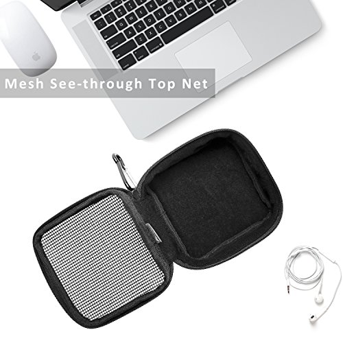 Estuche de Adaptador de Alimentación MacBook Organizador de Accesorios, Bolsa de Transporte de Almacenamiento Portátil para MacBook Cargador,Magic Mouse, Auriculares y Disco Flash USB -Negro