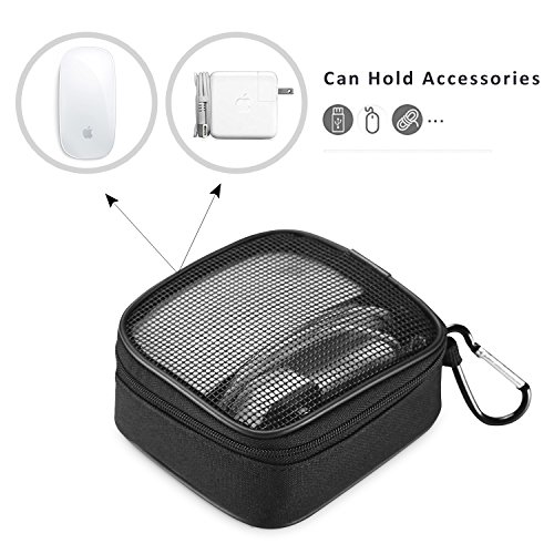 Estuche de Adaptador de Alimentación MacBook Organizador de Accesorios, Bolsa de Transporte de Almacenamiento Portátil para MacBook Cargador,Magic Mouse, Auriculares y Disco Flash USB -Negro