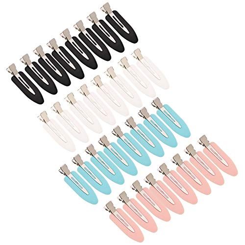 falllea 32 Piezas de Pinzas para el Pelo sin Doblar Clips para Rizos sin Arrugas Hebillas para Pelo Horquillas de Peinado Forma de la Hoja Pinzas para el Cabello para Mujer Niña