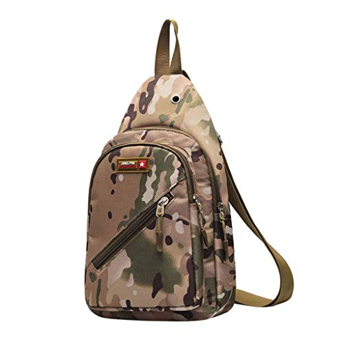 Fannyfuny bolsos para Mujer Hombre Bolsas de Gimnasia Bandolera Riñonera Ciclismo Running Mochila Tela Oxford Camuflaje Cruzada de Hombro Cruzados Práctico y Espacioso