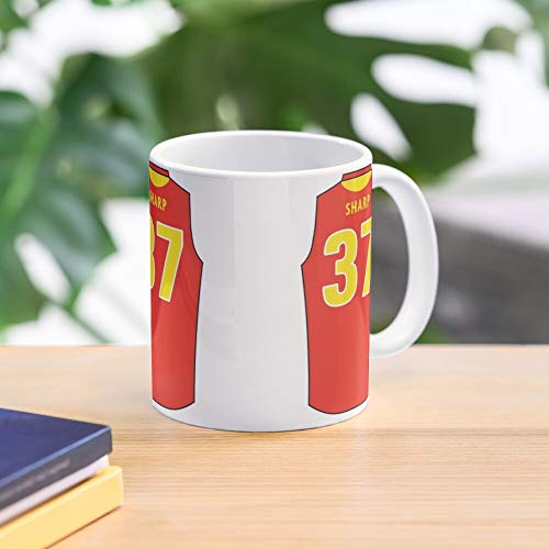 FashionNut Rules Sharp Suns Australian Gold AFL Football Jeremy Coast La Mejor Taza de café de cerámica de mármol Blanco de 11 oz