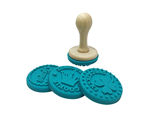 Felicidad-Keksstempel, templo de galletas-Set, sello-juego de accesorios para galletas de la suerte, 4 diseños diferentes + de recetas para que las galletas y pastas conseguirá