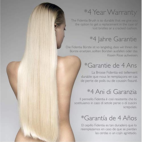 Fidentia - Cepillo neumático para extensiones del cabello, pelucas y peluquines, fabricado en Alemania