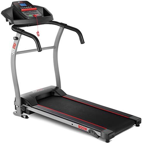 FITFIU Fitness MC 100 Cinta de Correr Eléctrica Plegable silenciosa Motor 900w hasta 10km/h, Pantalla LED, Velocidad Ajustable y Amortiguacion VCS, Unisex Adulto, Negro, 60x132x130cm