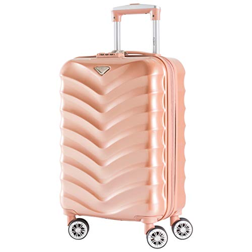 Flight Knight Maleta De Mano 55x35x20 cm Compatible con Vueiling, Iberia, RyanAir, Easyjet, Air Nostrum, Air Europa Entre Muchas Otras! Maleta Cabina 8 Ruedas ABS Maleta Trolley Ligera