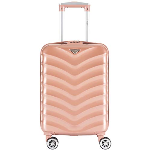 Flight Knight Maleta De Mano 55x35x20 cm Compatible con Vueiling, Iberia, RyanAir, Easyjet, Air Nostrum, Air Europa Entre Muchas Otras! Maleta Cabina 8 Ruedas ABS Maleta Trolley Ligera