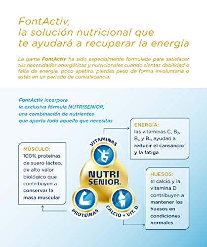 Fontactiv Forte Vainilla - 14 Sobres de 30gr Suplemento Nutricional para adultos y mayores - 1 o 2 sobres al día