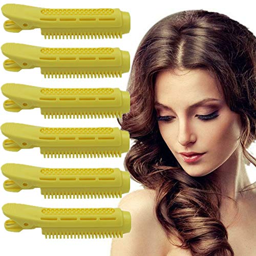 FOYOCER Voluminización Cabello Raíces Pinza Naturales Esponjosos Rulos Sin Calor Rizador de Pelo Giro Cabello Estilismo DIY Herramienta Rodillos