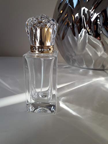 Frasco de perfume de cristal vacío, con atomizador, recargable, 50 ml.