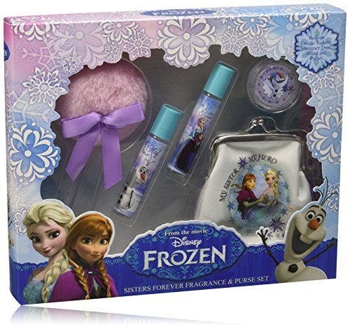 Frozen - Disney Caso de la belleza con dos sabores roll-on 8 ml, cartera, un aplicador y un polvo