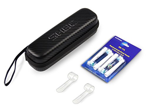 Funda dura y compacta"SIN OLOR" Diseñada para el cepillo eléctrico recargable oral-b pro 600 d16 Pro 1000 pro 2000 oral-b pro 3000 Bolsa de transporte resistente al agua Duro Viaje Estuche Bolso