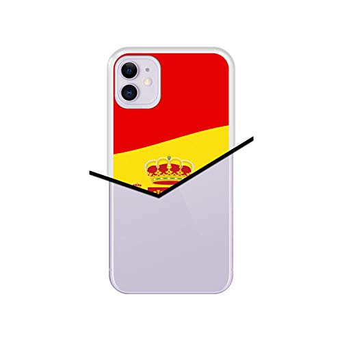 Funda Transparente para [ iPhone 11 ] diseño [ Ilustración 2, Bandera de España ] Carcasa Silicona Flexible TPU