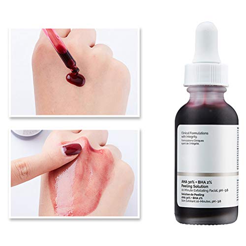 FuYouTa Solución de Peeling Solución de Peeling Facial 30Ml Aha 30% + Bha Solución de Peeling Al 2% 10 Minutos Exfoliante Facial Iluminar Suero Cuidado de La Piel de La Cara