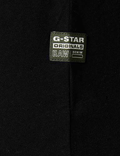 G-STAR RAW Boxed Straight Fit Camiseta, Negro (Dk Black 336-6484), XXL para Hombre