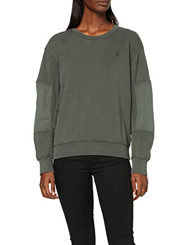 G-STAR RAW Earth Beetle Sudadera, Gris (Faded Balsam A983), Medium para Mujer