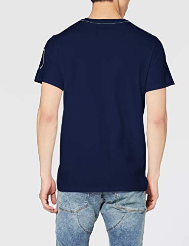 G-STAR RAW Sleeve Shield Print Straight Camiseta, Azul (Imperial Blue 336-1305), S para Hombre