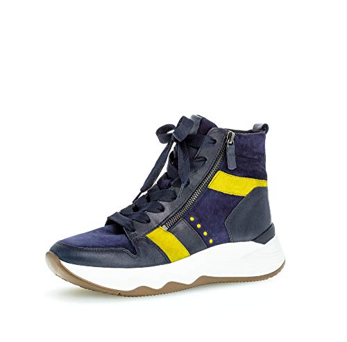 Gabor Mujer Botines, señora Botines con Plataforma,Botas,Botines,tacón de cuña,Botín con Plataforma,Wedge,Plana,River/Bluette/Lime,40 EU / 6.5 UK