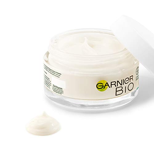 Garnier Bio Lavendel Cuidado hidratante antiarrugas, reduce y suaviza las líneas finas de la cara, también para pieles sensibles, 50 ml