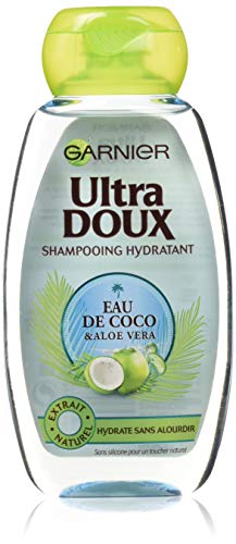 Garnier Ultra Doux Champú agua de coco/Aloe Vera 250 ml – juego de 4