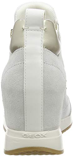 Geox D NYDAME D, Zapatillas para Mujer, Blanco (White/Off White C1352), 41 EU