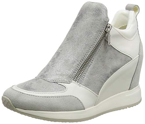 Geox D NYDAME E, Zapatillas para Mujer, Gris (Lt Grey C1010), 39 EU