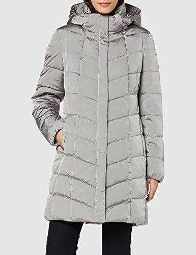 Geox W Annytah P, Parka para Mujer, Gris (Dark Silver F1055), 32 (Talla Fabricante: 38)