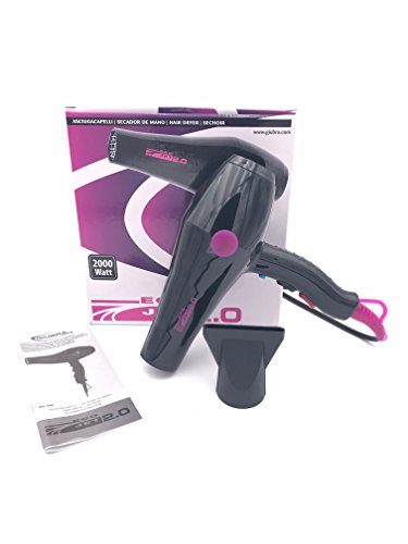 Giubra - Secador de pelo profesional Eco Jet 2.0 - 2000 W de potencia - Color negro