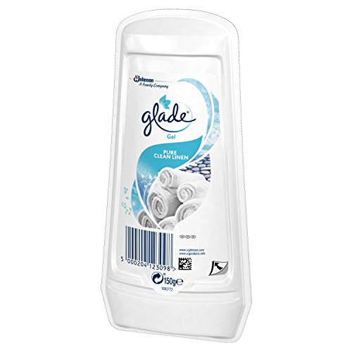 Glade ambientador de aire, gel sólido, lino limpio, 150 g, paquete de 8