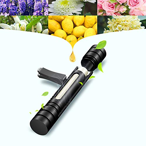 Gobesty - Varillas de fragancia para coche con 5 varillas aromáticas sólidas para coche, viaje, dormitorio, oficina, color negro