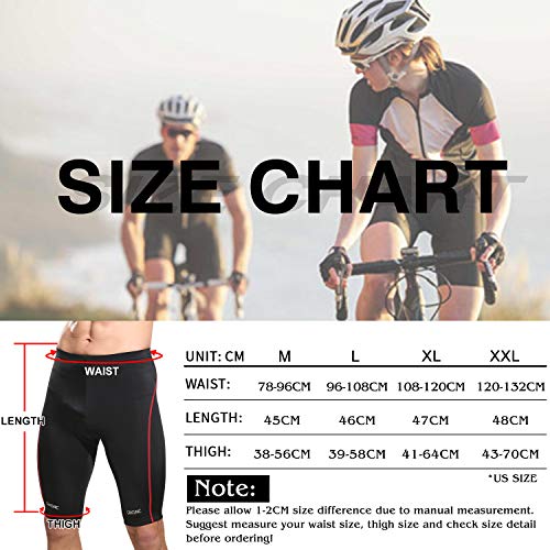 GRAT.UNIC Pantalones Cortos de Bicicleta,Shorts de Ciclismo,9D Padded Shorts,Gel de Silicona,Biker Shorts, Medio Pantalones para Bicicleta de Carretera (Negro&Rojo, M)