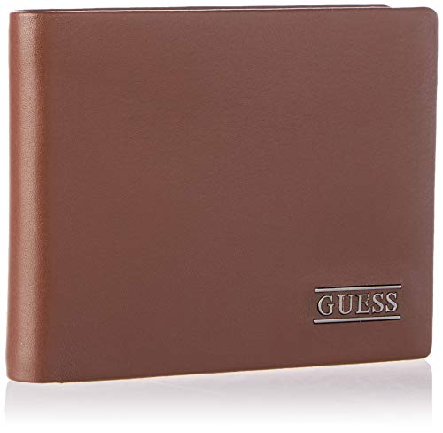 Guess - New Boston, Carteras Hombre, Marrón (Brown), 2.5x9.6x12.2 cm (W x H L)