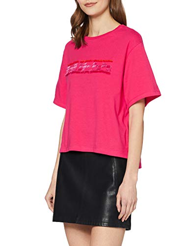 Guess SS RN Paulina tee Camiseta, Rosa, XS para Mujer