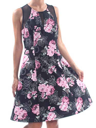 GUESS Vestido de mujer estampado A-Line (6, negro Multi)