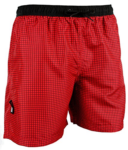 GUGGEN Banador de Natacion para Hombre Traje de Bano Color Roja M