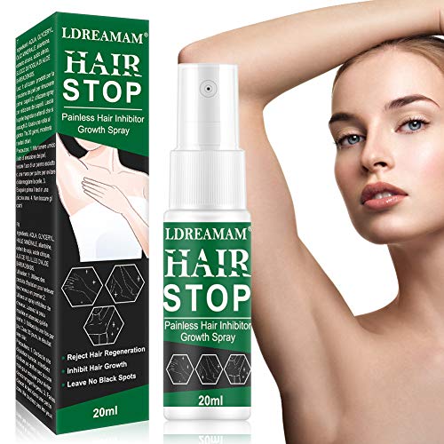 Hair Inhibitor,Hair Remover,Hair Removal Spray,Spray de Depilación,Hidratante Reparación Spray de depilación no irritante,Depilatoria Facial,Bikini,Antebrazo